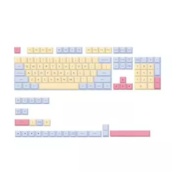 128-клавишные персонализированные колпачки клавиш DA Profile Dye-Sub PBT для механической клавиатуры 61/64/68/78/84/87/96/98