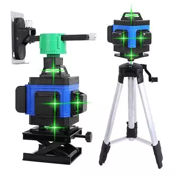 12/16-линейный лазерный уровень 3/4D самовыравнивающийся уровень 360 зеленый лазерный уровень штатив набор инструментов горизонтальные и вертикальные перекрестные линии