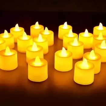 12-1 шт. красочные светодиодные свечи на батарейках беспламенные чайные свечи поддельные свечи лампа свадьба день рождения вечеринка украшение дома огни 1PCS жёлтый