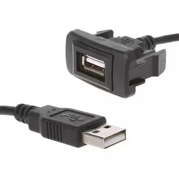 12-24 В AUX USB-порт, кабель-адаптер, провод USB-зарядка для Toyota VIGO Corolla 25 см
