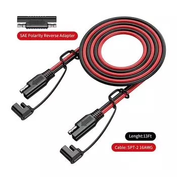 12-36 В 16AWG SAE 2-контактный быстроразъемный разъем для жгута клемм с кольцом и предохранителем SAE - SAE Solar Plug шнур для автомобиля Moto