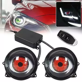 12-36 В USB пульт дистанционного управления динамический Devil Eye светодиодные автомобильные фары инструмент режимы 6 3 модернизация сборка аксессуары дюймовое украшение J8P5