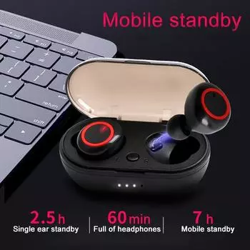 12 цветов TWS Беспроводные Bluetooth-гарнитуры Bluetooth5.0 Наушники Басовые стерео музыкальные наушники Водонепроницаемые спортивные наушники Беруши с сенсорным управлением