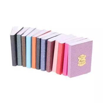 12 шт./компл. 1:12 Миниатюрная книга для кукольного домика Модель блокнота Кукольный домик Кабинет Декор