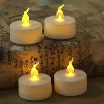 12 шт./упак. мерцающие беспламенные светодиодные свечи, чайные свечи, мерцающие вечерние, свадебные свечи, безопасное освещение для украшения дома 12pcs