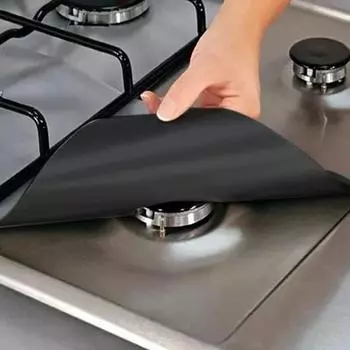 12 шт. Защитные чехлы для газовых плит, многоразовые кухонные чехлы для горелок, коврики, чистящие салфетки, подкладки, верхние защитные чехлы для газовых плит