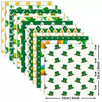 12 St Patrick S Paper Cut Irish Festival Scrapbook Cards Diy Background Paper 15cm*15cm