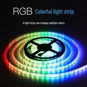 12 В водонепроницаемая светодиодная лента 5050 RGB: Декоративное уличное освещение с изменяющимся цветом 2835-54 LED, 5m roll, bare (per meter)