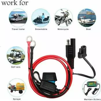 12 В зарядный кабель 16AWG кольцевой разъем SAE для O-кольца разъем удлинителя кабеля для зарядного устройства/обслуживания аккумулятора