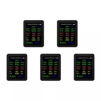 12 в 1 монитор качества воздуха PM2.5 PM10 CO CO2 TVOC HCHO AQI тестер (белый)
