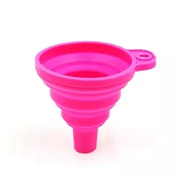 12pc Car Engine Funnel Silicone Liquid Funnel Washer Fluid Change Foldable Portable/Kitchen oil salt seasoning beverage series packaging pink-4pcs