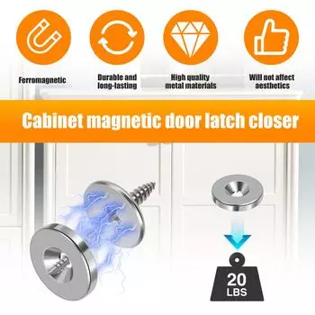 12PCS Cabinet Magnetic Door Catch Closer Concealed Closet Door Catch Closer 1kg Suction Power Furniture Hardware