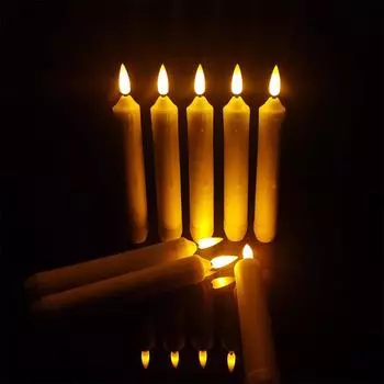 12Pcs Flameless Led Candle For Home Christmas Party Wedding Decoration Heart-shaped Electronic Battery-Power Tealight Candles 12PS теплый белый