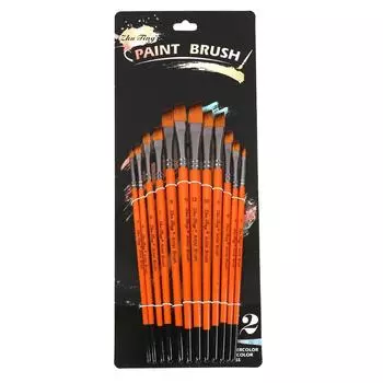 12pcs/set Nylon Painting Brush Set Multifunctional Art Paint Brushes Student Style 4