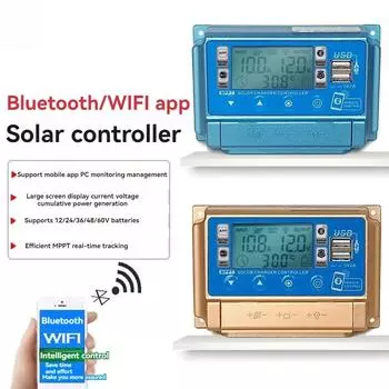 12v24v Bluetooth солнечный контроллер полностью автоматическая зарядка и разрядка WiFi аккумулятор генератор панель регулятор инвертор 30A