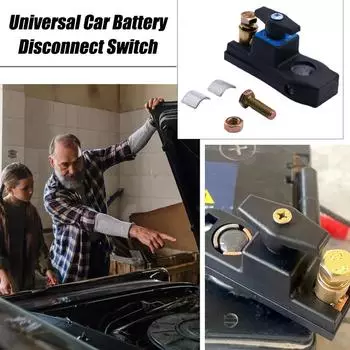 12V/24V Car Battery Disconnect Switch Isolator Power Cut Off Knife Switch For Marine Car Boat Negative Terminal Car Parts A2C8