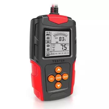 12V 24V Car Motorcycle Battery Tester Digital SOH SOC CCA IR Measurement for Car Truck Battery Analyzer Test Tool красный