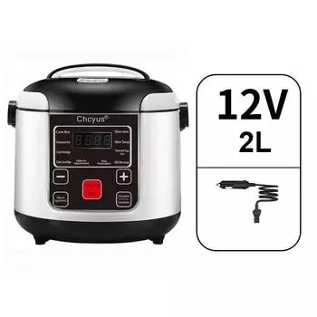 12V 24V Mini Rice Cooker Car Truck Soup Porridge Cooking Machine Food Steamer Electric car rice cooker 2L