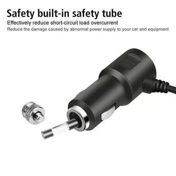 12V 24V Splitter For Phone IPad Car Charger Adapter 3 in 1 Dual USB Socket 120W QC3.0 Quick Charge Multifunctional чёрный