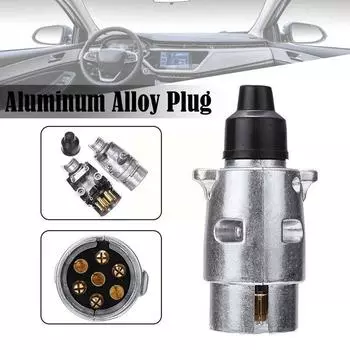 12V 7 Pin Large Round Metal Plug Trailer Light Connector Boat Car/Truck V9J7 China