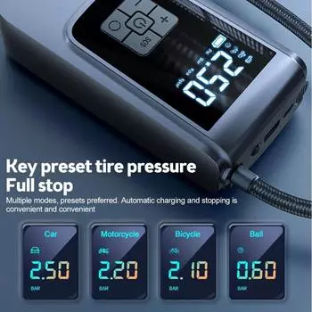12V Car Tire Inflator Pump 150PSI 6000mAh Wireless Inflatable Pump Air Compressor Tyre Inflator Pumps For Motorcycle Bicycle