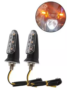 12V Indicator Lamp Amber Flashing Light Blinker Mini Motorcycle LED Turn Signal Lights Motobike Parts 8mm Turn Signal lamp