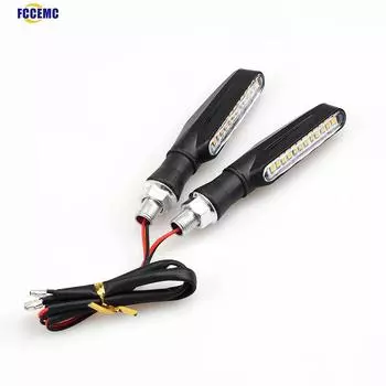 12V LED for Motorcycle Turn Signal Light CNC All-metalIndicators Flasher Blinkers Warning DRL Daytime Running Brake Tail Lamp