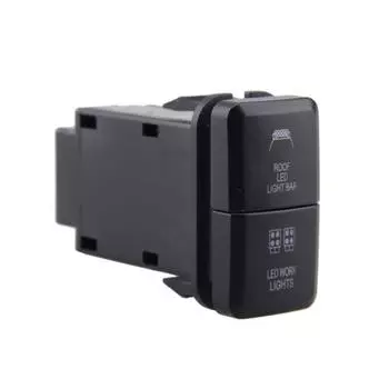 12V On-Off Push Switch For Toyota Prado Hilux Landcruiser Blue Green LED Button