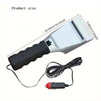 12V Winter Electric Heater Car Ice Scraper Windshield Glass Snow Shovel Removal Defrost Cleaning Tool Heat Snow Scraper