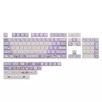 133Keys Blueberries Keycaps DA Profile 9.5mm Thick PBT Keycaps для 61/87/104/108 Layout Mechanical Keyboard Keycaps