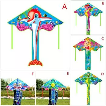 135 см высококачественный мультяшный воздушный змей комплект Delta Kite Tail игрушка для улицы воздушные змеи спортивная игрушка