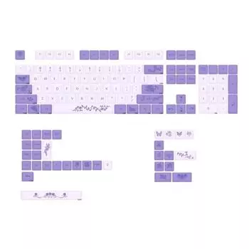 136 Keys Rose Theme Keycaps for Mechanical Keyboard MDA Profile Keycaps DIYSublimation Keycaps Flower