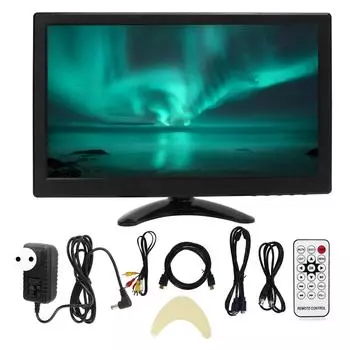 13,3-дюймовый TFT LED-монитор VGA AV BNC USB DC HD Мультимедийный интерфейс 16:9-дюймовый цветной экран HD с динамиком EU Plug