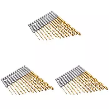 13 PCS 1/4inch Hex Drill Bit Set Titanium Coated HSS Twist Impact Drill Bit Set