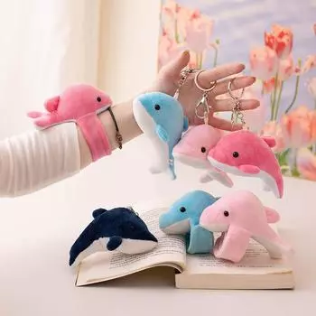 13 см супер дельфин плюшевый круг руки мягкие игрушки милый брелок кулон браслет украшения аксессуары мини кукла брелок игрушка 13cm розовый