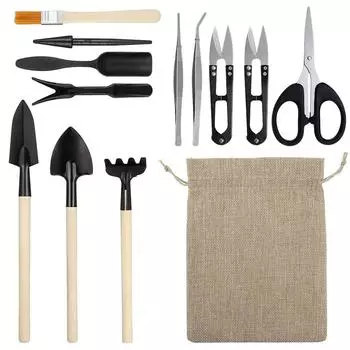 13Pcs Garden Planter Kit Succulent Plants Tools Mini Garden Hand Tools Transplanting Outdoor Bonsai Gardening Planting Tool