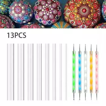 13шт набор наскальной живописи DIY граффити точечная дрель ручка акриловая палочка