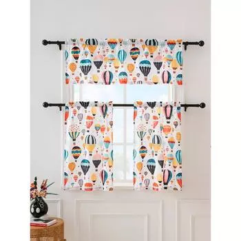 140 * 46 СМ (1PCS) 68 * 60 СМ 60 * 91 СМ (2pcs) занавески для кухни из мультсериала подойдут для кухни, гостиной и кабинета 68x91cm&Fixed Pleat