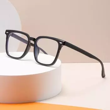 14523 Anti-Blue Glasses Tr90 Ultra-Light Flat Glasses 2023 Fashion Rice Nail Square Frame Glasses Frame Unisex