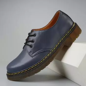 1461 low-top Martin shoes men s leather British style large size short boots round head men s and women s casual tooling shoes 35 чёрный