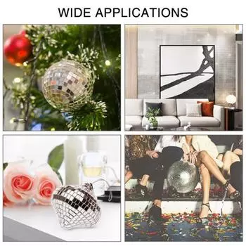 1464Pcs/Roll Wall Stickers Self-Adhesive Square Glass Tile DIY KTV Home Decor серебряный