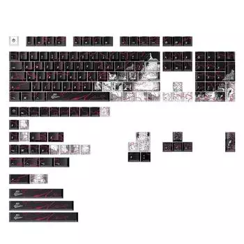 146 шт. колпачков для клавиш CherryProfile Graffiti для механической клавиатуры, набор колпачков DyeSubbed для механических переключателей клавиатуры