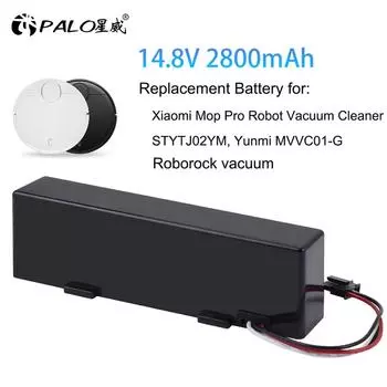 14,4 В 2800 мАч сменная литиевая батарея для робота-пылесоса Xiaomi Mop Pro STYTJO2YM, Yummy MVVC01-G Roborocks пылесос чёрный
