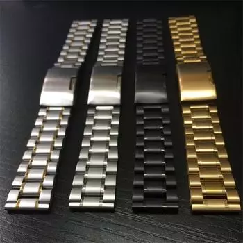 14 мм, 16 мм, 18 мм, 19 мм, 20 мм, 21 мм, 22 мм, 24 мм, 26 мм, ремешок для часов из твердой нержавеющей стали, металлический браслет, ремни, ремешок на запястье, аксессуары для ремня 16mm золотой