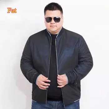 150 кг большой размер мужская куртка куртка Fat свободная повседневная весна и осень куртка Fat мужская 8XL красный