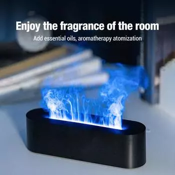 150 мл RGB Flame Aroma Diffuser Simulation Flame USB Desktop Simulation Light Air Air Увлажнитель воздуха Ароматерапия Очиститель воздуха для спальни