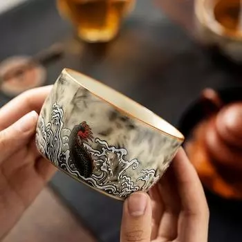150 мл Ru Kiln Dragon Master Cup бытовая чашка для чая ручная работа чашка для чая чашка для запаха чайный сервиз принадлежности украшения 200ml