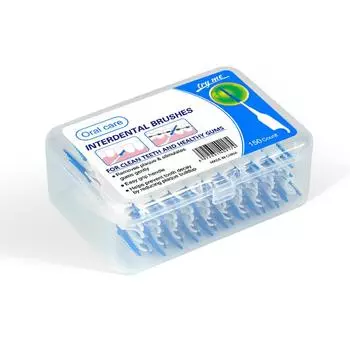 150 Pieces Interdental Orthodontic Cleaning Adaptive Interdental Brush 150 round corner boxes