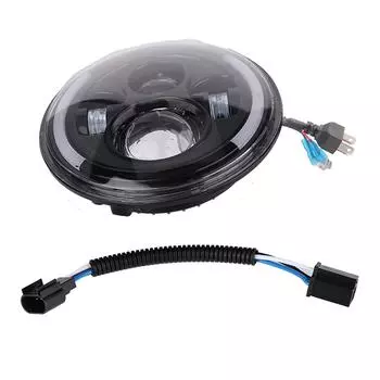 150 Вт 7-дюймовая круглая фара LED Halo Light для мотоцикла Wrangler
