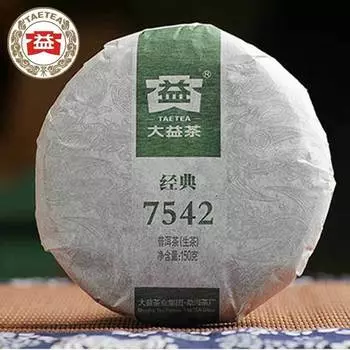 150г TAETEA Пуэр Кекс с зеленым чаем Премиум Дайи Сырой Пуэр 7542 Китай Мэнхай Пуэр 150g